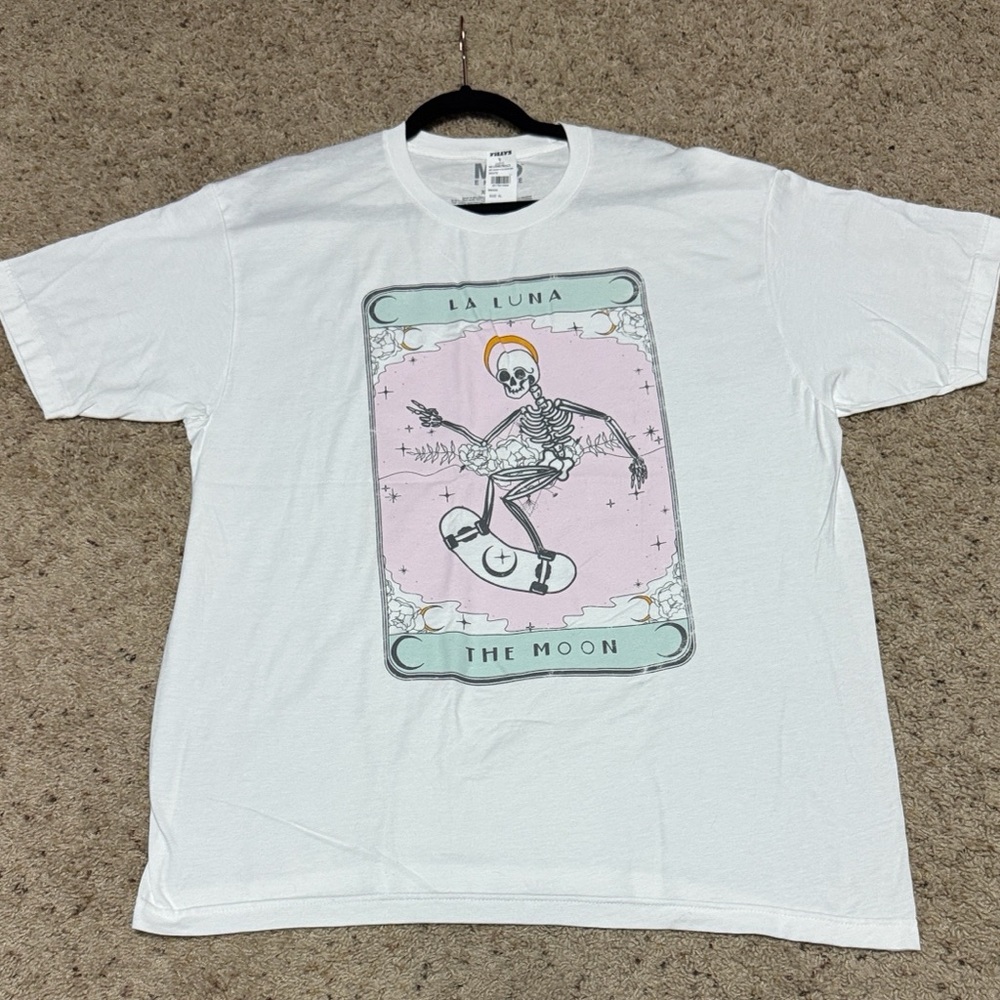 MAD Engine White Tee with Skeleton Graphic